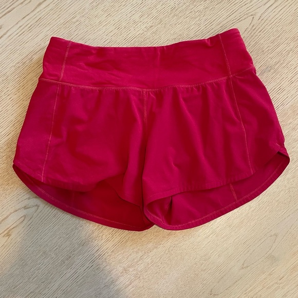 lululemon athletica Vibrant Red Athletic Shorts - Picture 1 of 4